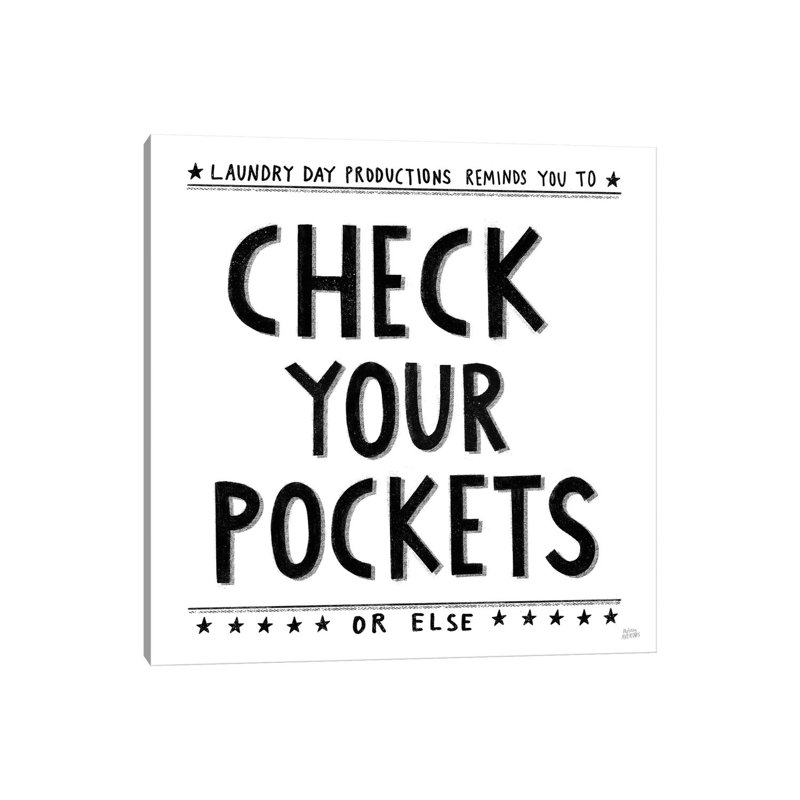 Check Your Pockets by Melissa Averinos - Wrapped Canvas Print, 66.04 cm H x 66.04 cm W x 1.91 cm D