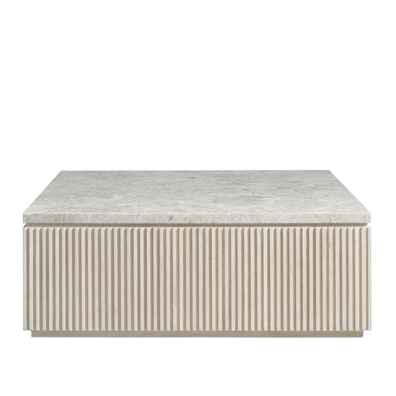 Avaline Carmen Square Coffee Table, White Oak