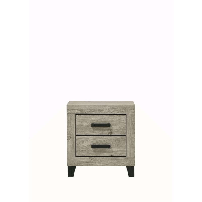 Table de chevet finition gris clair