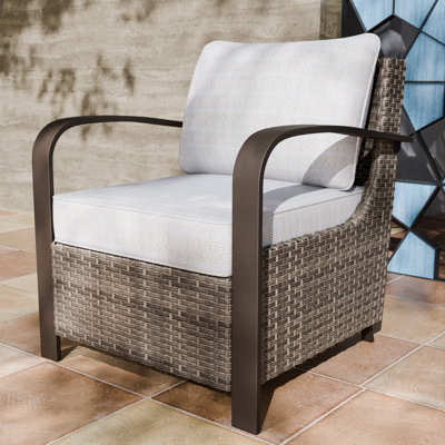 Outdoor Patio Wicker Chair with Cushions