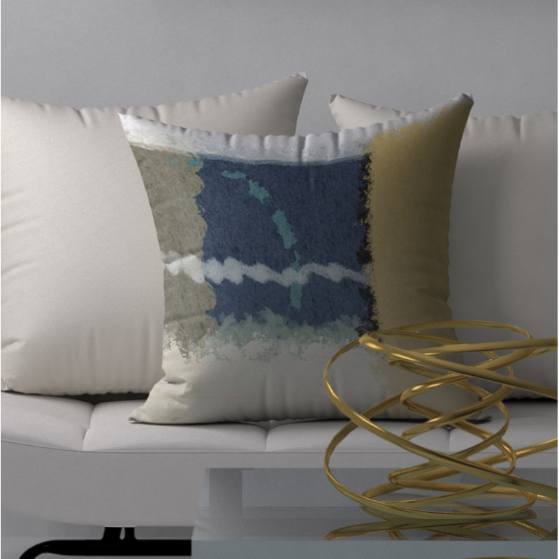  Superbe housse de coussin décorative carrée et insert, 18" x 18"