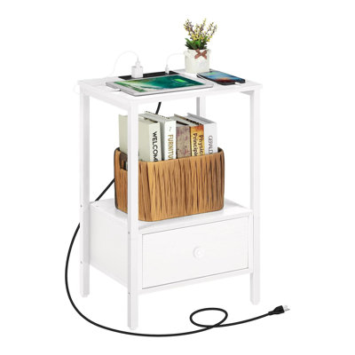 Neyba 15.7'' W Metal Nightstand