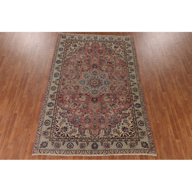 Tapis traditionnel rétro rose 7 x 10