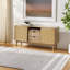 Tissu à rayures tissé à la main et à plat recyclé Bretson P.E.T. Tapis taupe / beige-1070979317