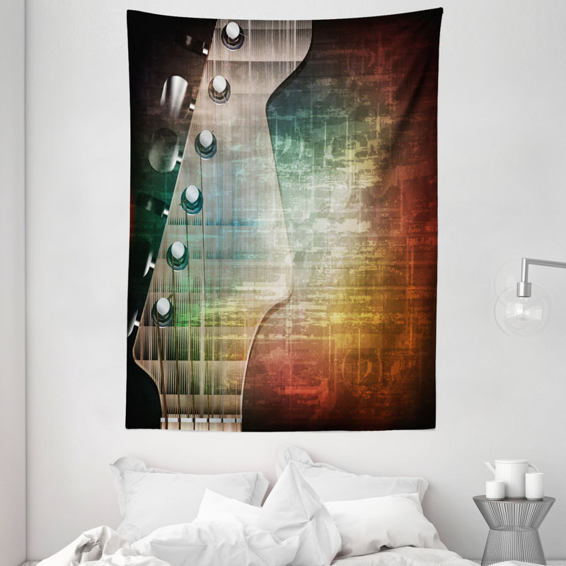 Tapisserie de guitare en polyester, H 80 po x l 60 po