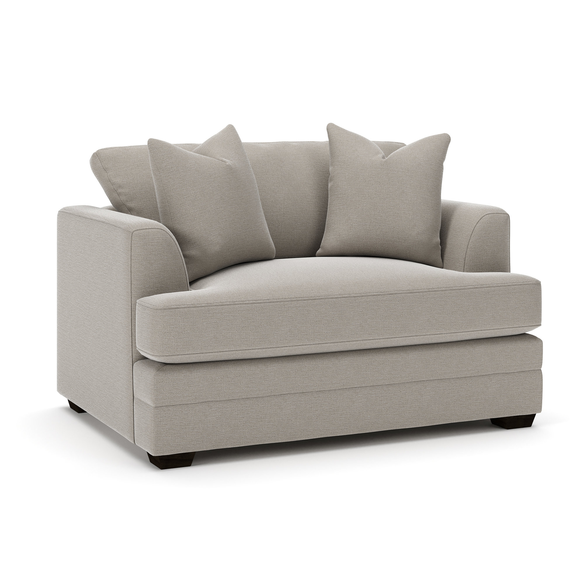 Edan Upholstered Chair And A Half, Drusky Linen Sustain® Basketweave