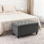 31 Inches Upholstered Tufted Storage Ottoman Bench-616398851