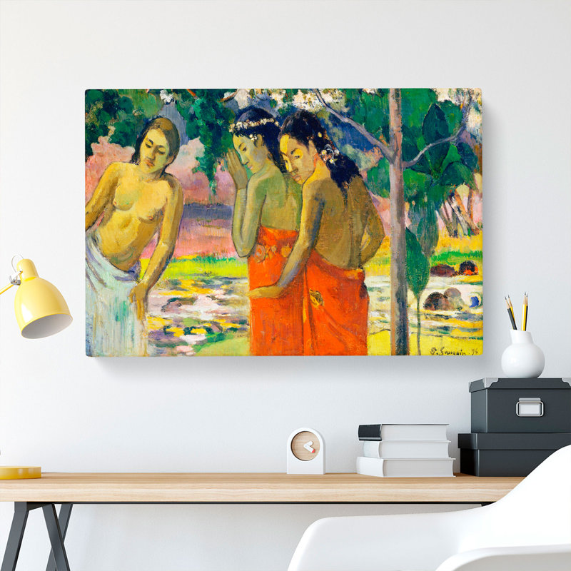 Three Tahitian Women by Paul Gauguin - Wrapped Canvas Painting, 50cm H x 76cm W x 3cm D