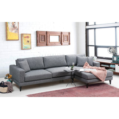 119.29" Wide Left Hand Facing Sleeper Corner Sectional by East Urban Home