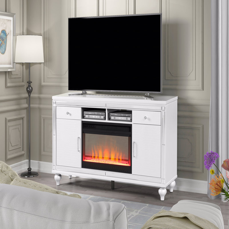 Meuble télé avec foyer électrique