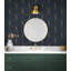 Papier peint préencollé géométrique bleu foncé et or métallique Seabrook Designs