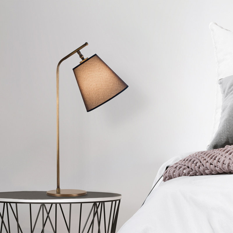 Lampe de table élégante en métal, 6,3 x 11,0 x 26,4 pouces | Corps en métal durable, douille E27 (40 W maximum) | Câble de 78,7 pouces, indice de protection IP20 | Parfait pour le salon, la chambre à coucher ou le bureau, solution d'éclairage élé