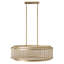 Waldorf Metal And Glass Rod Oval Chandelier-686360440