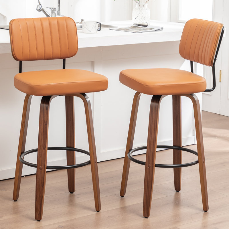 Swivel Bar Stool, Bar Stool (78cm Seat Height), Orange