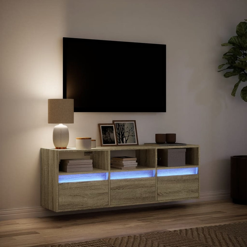 Dallton Unfinished TV Stand, Sonoma Oak, 130cm
