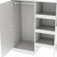 Lit mezzanine double en bois avec garde-robe intégré-1286117684