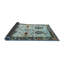 Tapis bleu / orange à motif cachemire-1740992579