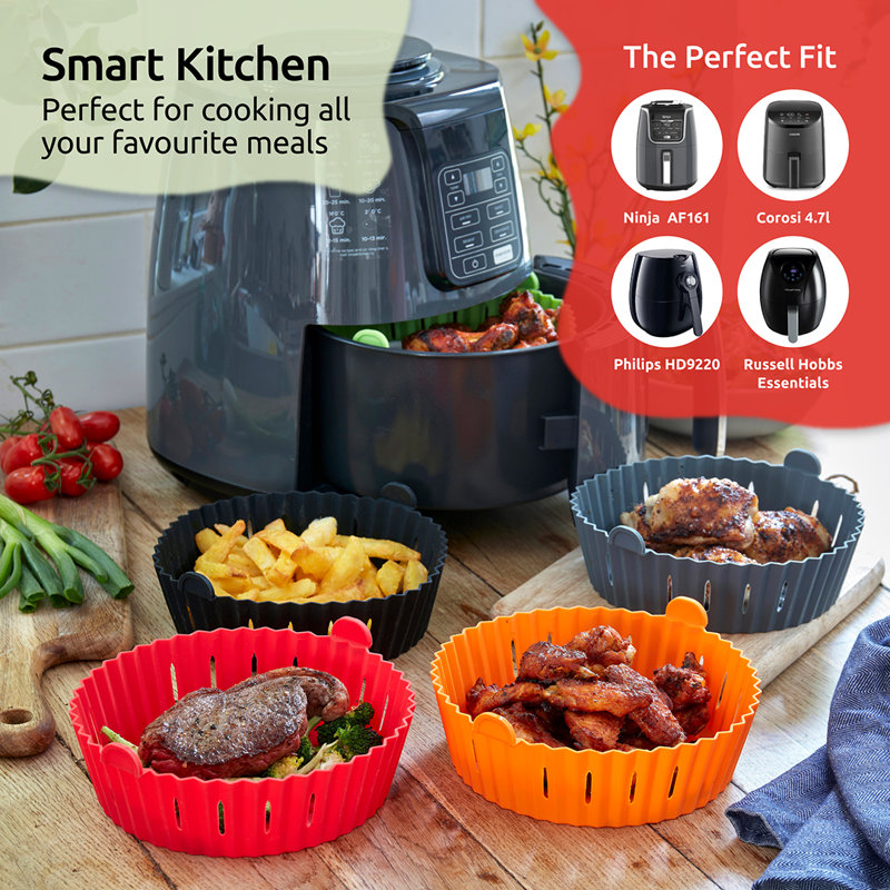 WAFE Round Air Fryer Liner for Tower and Ninja Air Fryer, Green