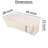 Joanie Coffee Table | 45" Rectangular Biscotti White Handcrafted Mango Wood | Solid Asymmetric Base