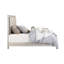 Splendide lit Ck avec DEL et rangements - couleur champagne, matelas en cuir synthétique ravissant, chambre à coucher moderne-2022583512