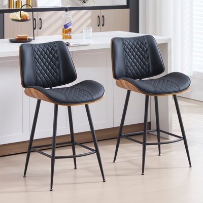 Tabourets de comptoir en similicuir