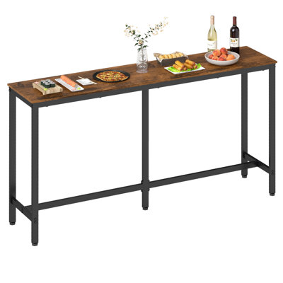 71 Inch Bar Table Counter Height Dining Table Bar Height Pub Table With Adjustable Foot Pads & Sturdy Leg For Bar Dining Room Pub Coffee Shop