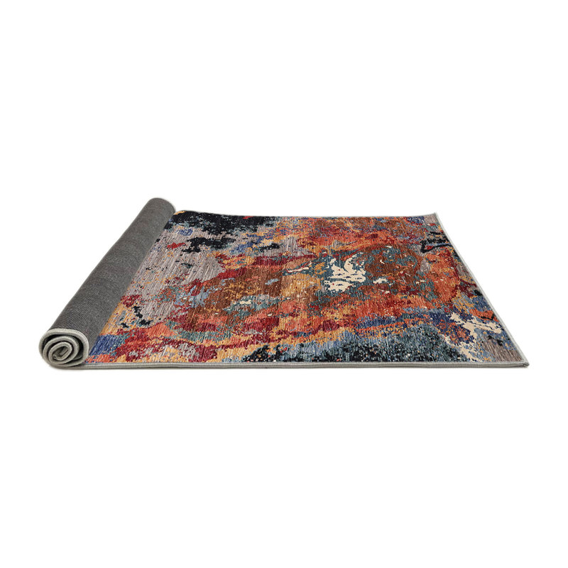 California Abstract Indoor Rug, Round 4'
