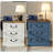 Farmhouse Nightstand With Charging Station, 3 Drawers Wood End Table For Bedroom, Rustic Entryway Table With Smiling Handle And USB Ports & Type-C （SET OF 2)-779950363