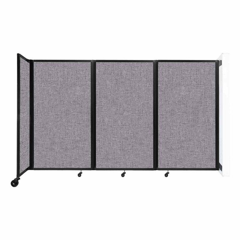11 - Cloison pliante à panneaux, 3, Gris foncé, H 60 po x l 102 po x P 12 po