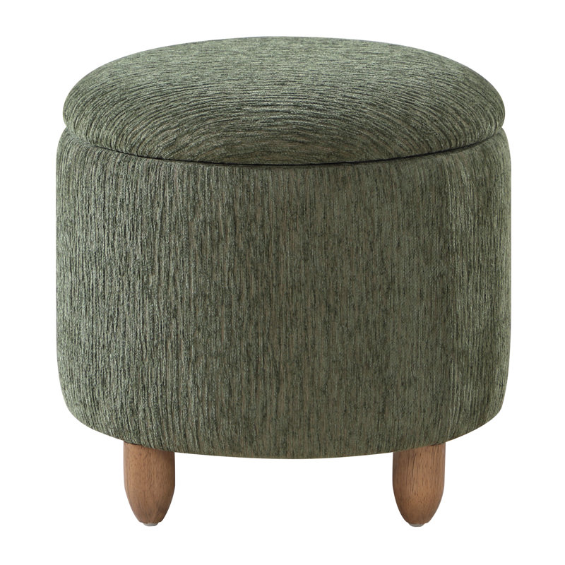 Twomey Storage Ottoman, Pine Polyester