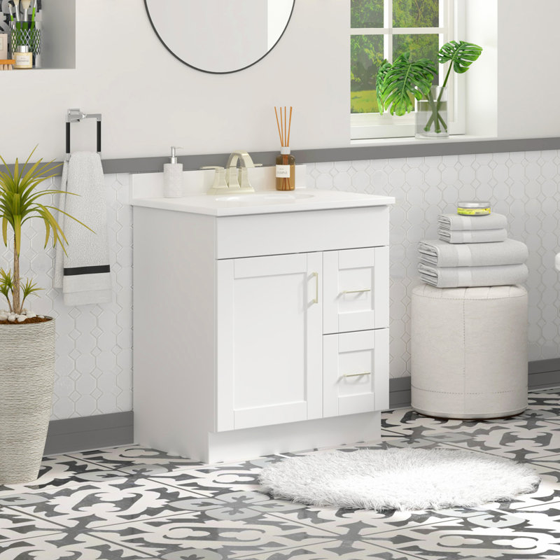 MagickWoods Hudson 30"W vanity base, Pearl White