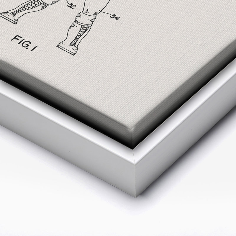 Plan de lutte, Canvas, White Framed, 11"H x 14"W