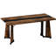 Table de salle à manger avec capacité de charge de 330 lb, brun rustique et noir 70,9 po, pieds réglables pour la stabilité, facile à assembler, acier, table de bureau idéale pour 8 personnes, propre, surfaces inégales, capacité,