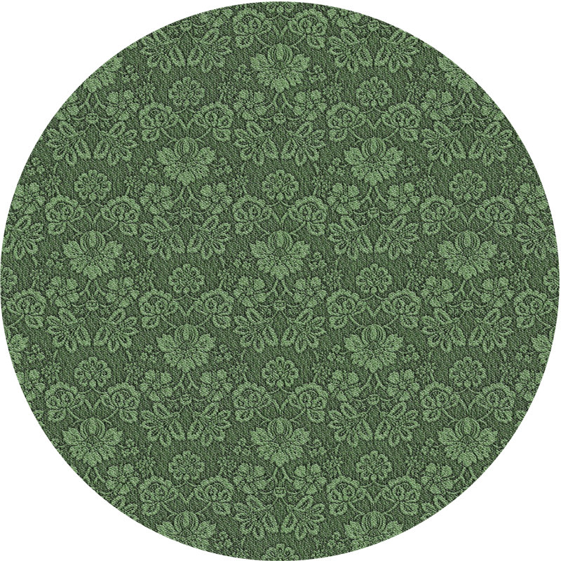Draeger Floral Indoor Rug, Round 4'