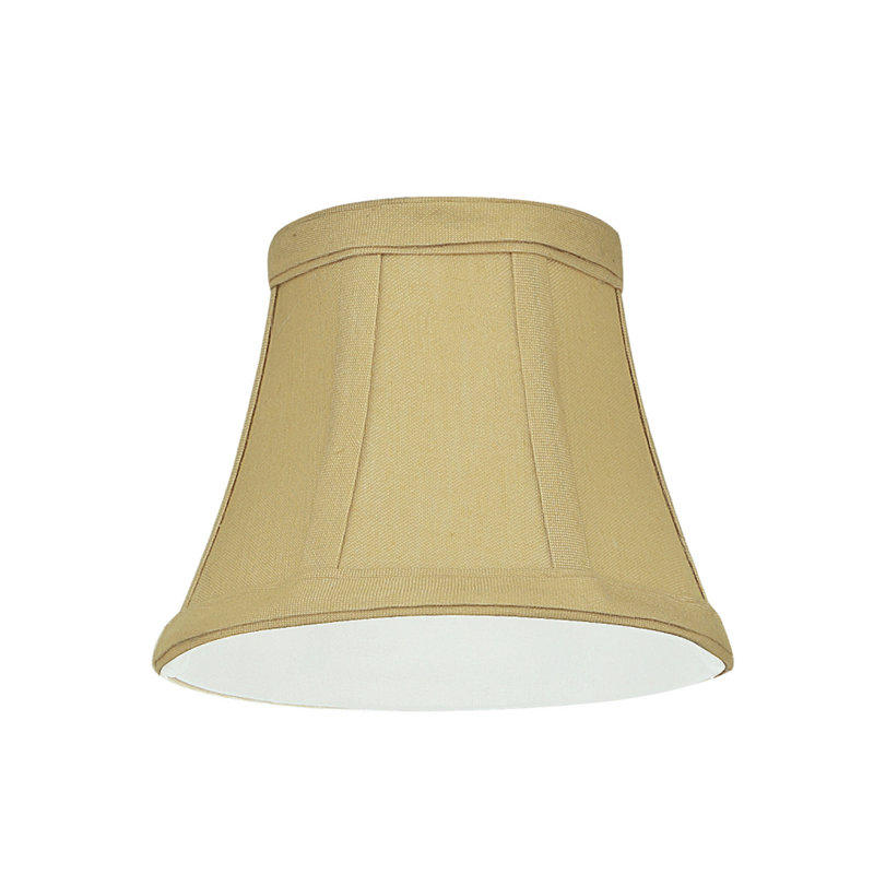 Abat-jour en satin de coton H 4 po (attache) de couleur beige