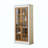 Freestanding Glass Door Pantry, Farmhouse Style Display Cabinets, Curio Cabinet With Lattice Window For Hallways, Livingroom Kitchen & Office-45463724