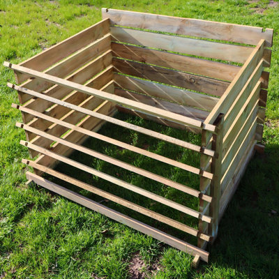 Kymber Easy Fill Wooden Compost Bin Composter 718 Litres