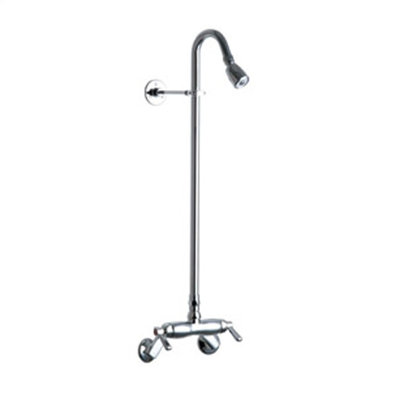 756 Exposed Two Valve Shower with Lever Handles and Shower Head in Chrome