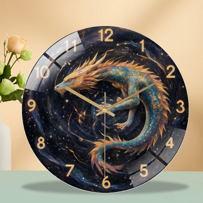 Horloge murale 12 po Cosmic Dragon