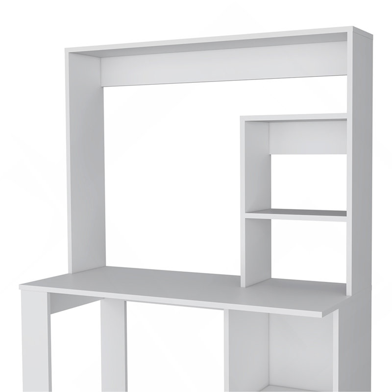 Bureau du Maine avec huche et tablettes, Blanc