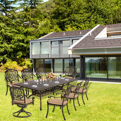 Ensemble repas extérieur pour 8 personnes L 86,6 po Alexaundrea