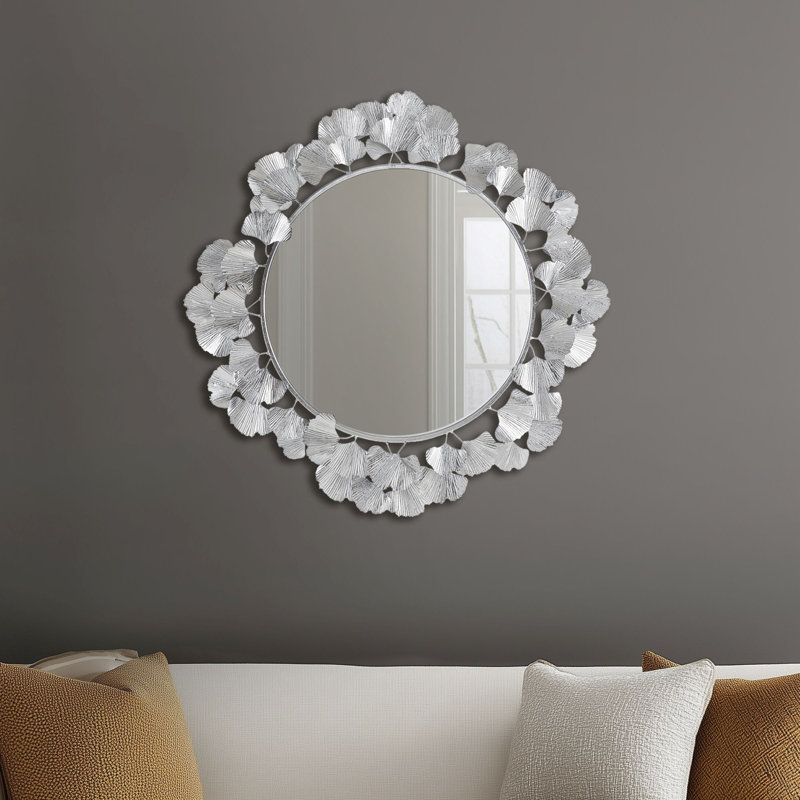 Miroir mural rond 30,5 po Martha Stewart, Argent argent