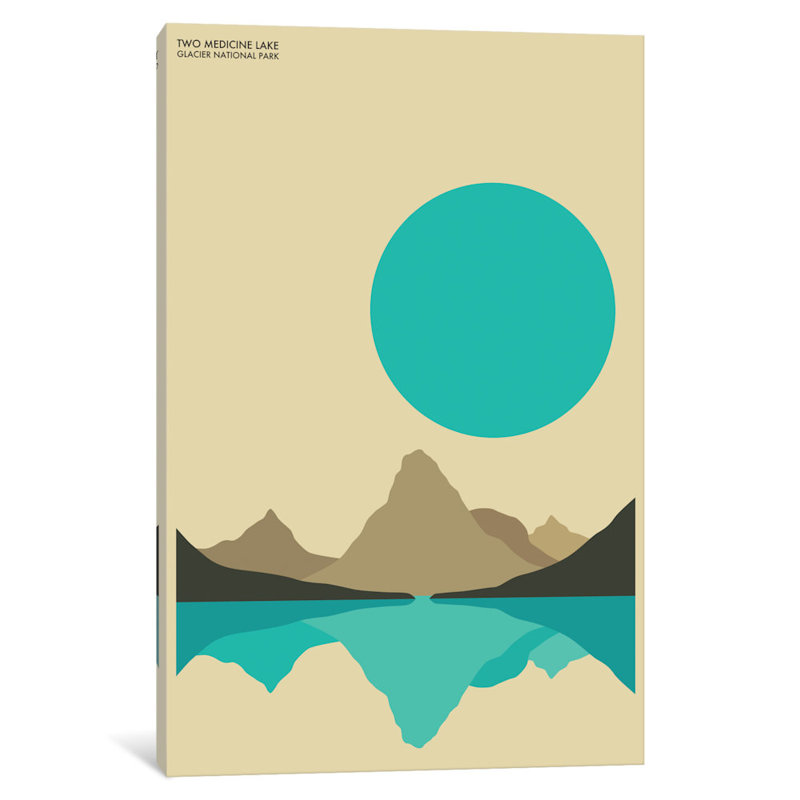 Glacier, impression sur toile tendue, H 18 po x l 12 po x 1,5 po, Pas de tapis, Toile tendue