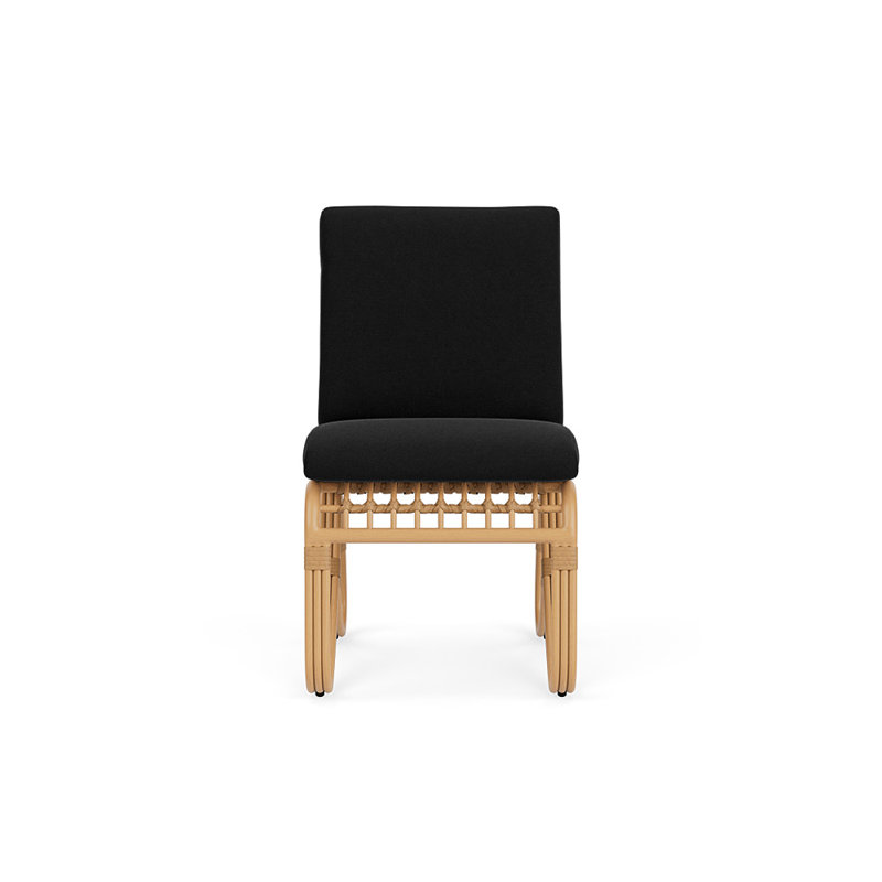 Riviera Outdoor Dining Side Chair, Canvas Black