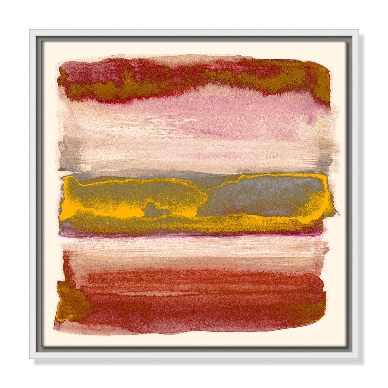Yellow Sky II Print by Nan, White, 17.5" H x 17.5" W
