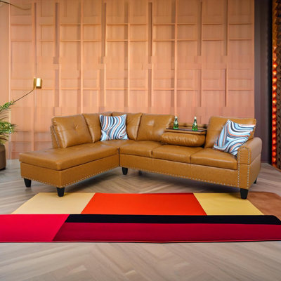 Canapé modulaire en polyuréthane Ginger Brown