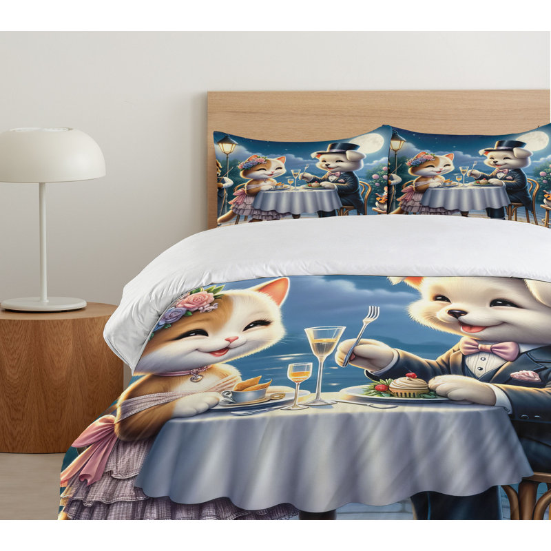 Cat Duvet Cover, Queen Duvet Cover + 2 Standard Shams