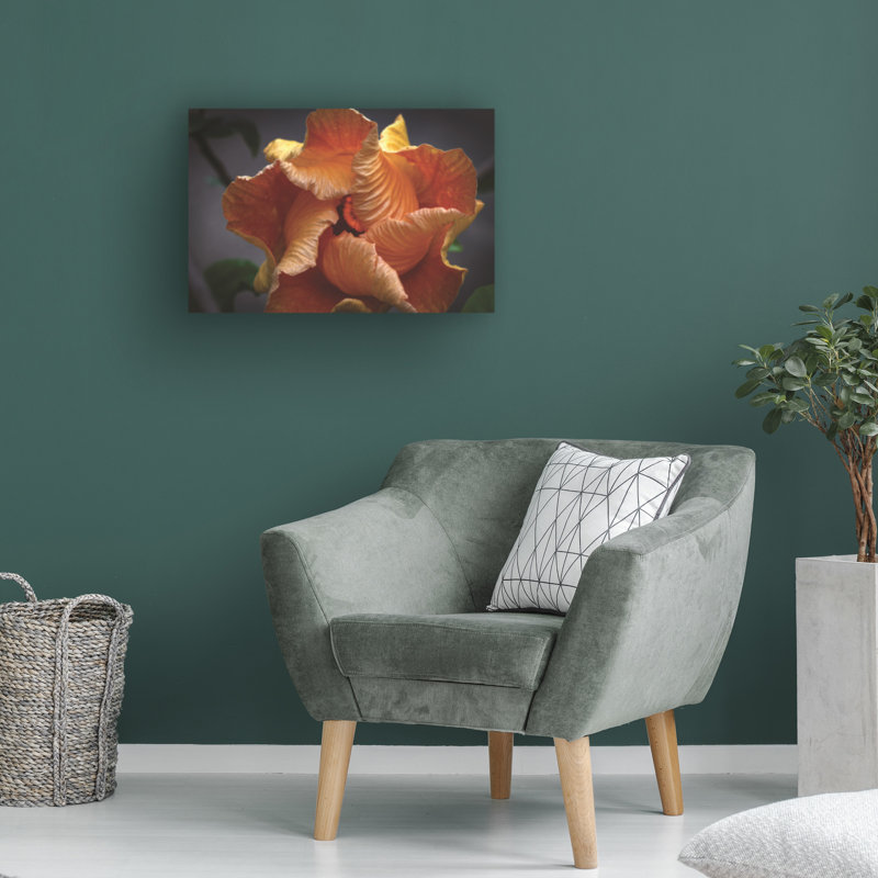 Œuvre d'art sur toile «Hibiscus jaune», H 30 po x l 47 po