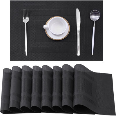 Ensemble de 8 napperons antidérapants résistants à la chaleur pour table de salle à manger