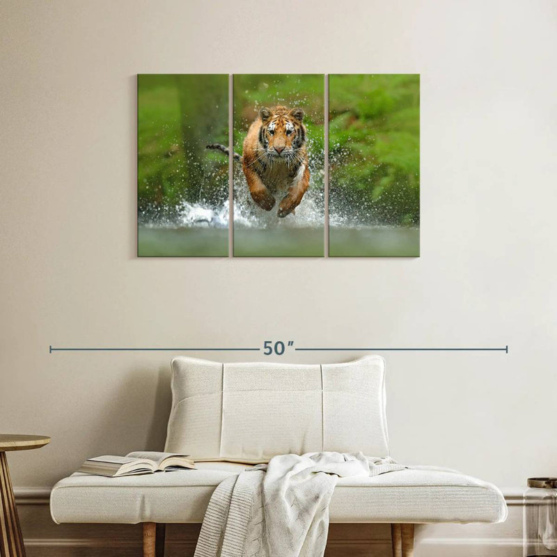 Brampt Running Tiger, 24" H x 38" W